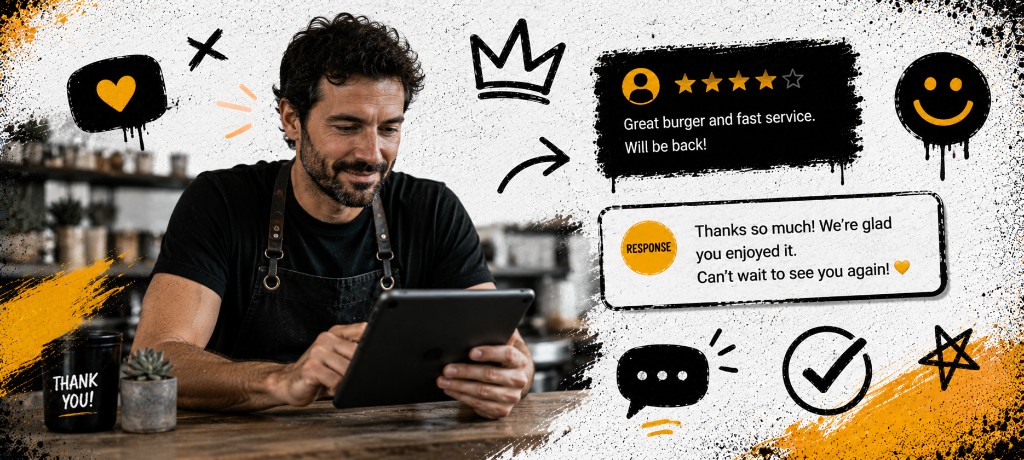 Restaurant operator replying to a Google review with a friendly response